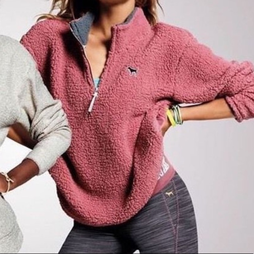 Victoria secret pink Sherpa pullover